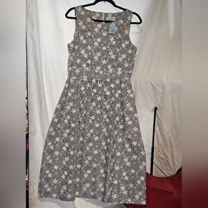 Calvin Klein Monochrome Floral Midi Dress